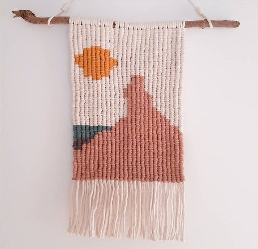 Tapiz Bardenas – Macramé Tejido a Mano