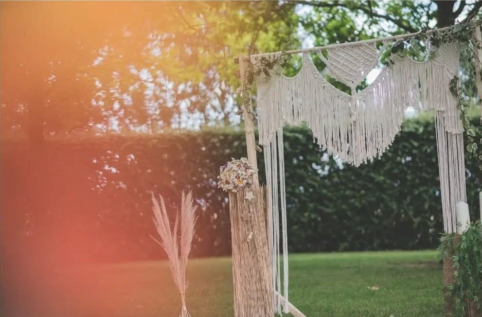 Altar de Boda en Macramé "Norte Eterno" - Tapiz Artesanal XL