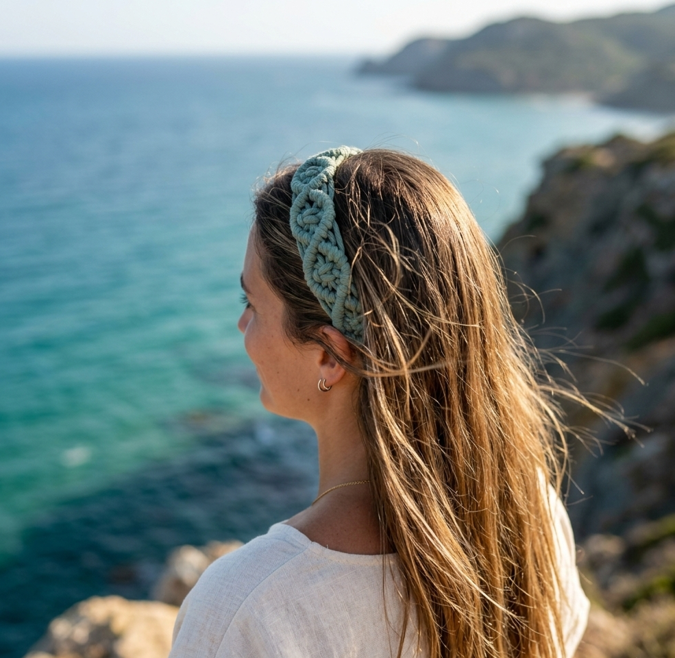 Diadema Ondas Macramé – Colección The North Knot